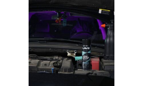 Очиститель двигателя Lavr Engine Cleaner, пенный, от сложных загрязнений, аэрозоль 650мл, арт. Ln1530
