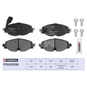 Колодки тормозные дисковые Marshall, передние, комплект на ось (4 шт), арт. M2625086