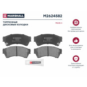 Колодки тормозные дисковые Marshall, передние, комплект на ось (4 шт), арт. M2624582