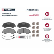 Колодки тормозные дисковые Marshall, передние, комплект на ось (4 шт), арт. M2624484