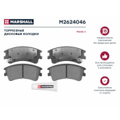 Колодки тормозные дисковые Marshall, передние, комплект на ось (4 шт), арт. M2624046