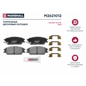 Колодки тормозные дисковые Marshall, комплект на ось (4 шт), арт. M2621012