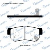 Колодки тормозные дисковые Mando, комплект на ось (4 шт), арт. RMPH18NS