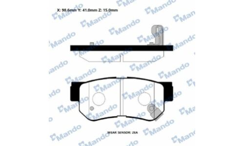 Колодки тормозные дисковые Mando, комплект на ось (4 шт), арт. RMPH18NS