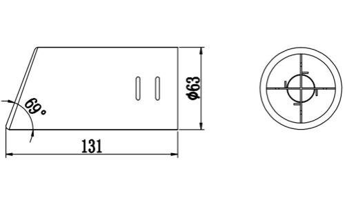 Насадка на глушитель 63х131 мм ARNEZI, арт. A0701004