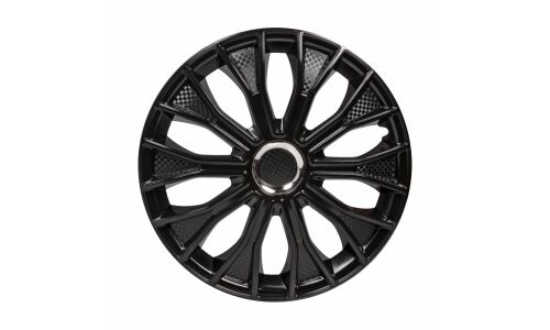 Колпаки на колеса Airline Волтек, 14", черные глянцевые, под карбон, 2шт, арт. AWCC-14-30