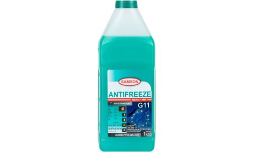 Антифриз Samson Antifreeze EU-Standard, H-OAT, G11, сине-зелёный, -37°C, 1кг, арт. 802019