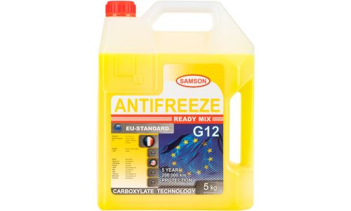 Антифриз Samson Antifreeze EU-Standard, OAT, G12, жёлтый, -37°C, 5кг, арт. 803368