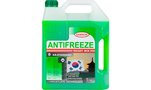 Антифриз Samson Antifreeze KR-Standard, LLC, зелёный, -37°C, 5кг, арт. 803405