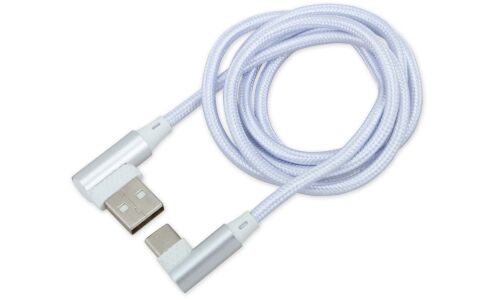 Кабель для мобильных устройств Arnezi, с USB на USB Type-C, 1м, белый, угловые коннекторы, арт. A0605032