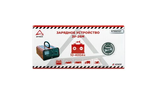 Зарядное устройство ЗУ-26М (12/24В, 4-20/3-15А, акб 10-400Ач) ARNEZI, арт. R7990107
