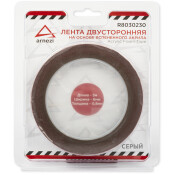 Лента клейкая двусторонняя 0 8 мм x6 мм x5 м акриловый серый в блистере ARNEZI, арт. R8030230