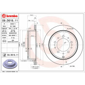 Диск тормозной Brembo, арт. 09.D618.11