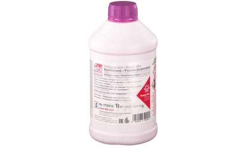 Антифриз Febi, G12++, фиолетовый, -35°C, 1л, арт. 172018