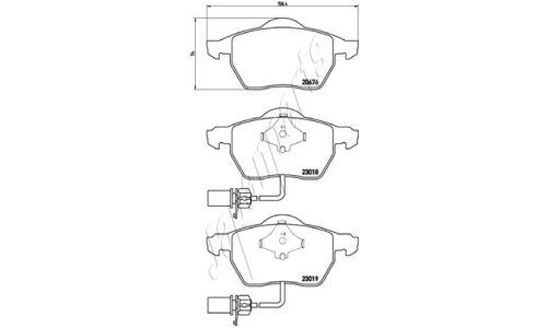 Колодки тормозные дисковые Japan Parts с электронным датчиком износа, передние, комплект на ось (4 шт), арт. PA-0927AF