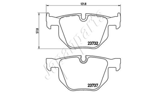 Колодки тормозные дисковые Japan Parts, передние, комплект на ось (4 шт), арт. PP-0111AF