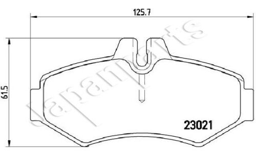 Колодки тормозные дисковые Japan Parts, задние, комплект на ось (4 шт), арт. PP-0513AF