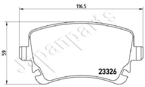 Колодки тормозные дисковые Japan Parts, передние, комплект на ось (4 шт), арт. PP-0907AF