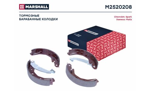 Колодки тормозные барабанные Marshall, комплект на ось (4 шт), арт. M2520208