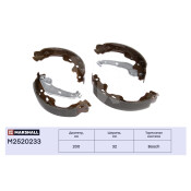 Колодки тормозные барабанные Marshall, комплект на ось (4 шт), арт. M2520233