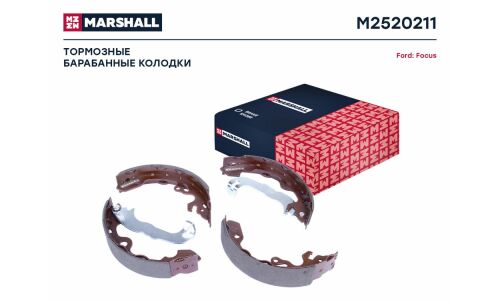 Колодки тормозные барабанные Marshall, комплект на ось (4 шт), арт. M2520211