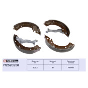 Колодки тормозные барабанные Marshall, комплект на ось (4 шт), арт. M2520228