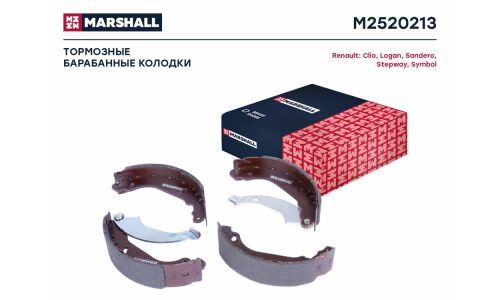 Колодки тормозные барабанные Marshall, комплект на ось (4 шт), арт. M2520213