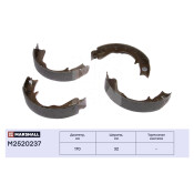 Колодки тормозные барабанные Marshall, комплект на ось (4 шт), арт. M2520237