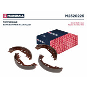 Колодки тормозные барабанные Marshall, комплект на ось (4 шт), арт. M2520225