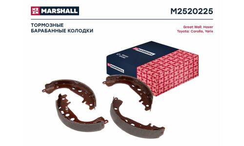 Колодки тормозные барабанные Marshall, комплект на ось (4 шт), арт. M2520225
