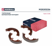 Колодки тормозные барабанные Marshall, комплект на ось (4 шт), арт. M2520226