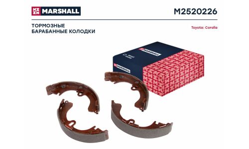Колодки тормозные барабанные Marshall, комплект на ось (4 шт), арт. M2520226