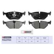 Колодки тормозные дисковые Marshall, задние, комплект на ось (4 шт), арт. M2621933