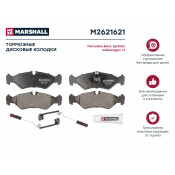Колодки тормозные дисковые Marshall, задние, комплект на ось (4 шт), арт. M2621621