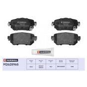 Колодки тормозные дисковые Marshall, задние, комплект на ось (4 шт), арт. M2625965
