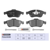 Колодки тормозные дисковые Marshall, передние, комплект на ось (4 шт), арт. M2624538