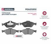 Колодки тормозные дисковые Marshall, передние, комплект на ось (4 шт), арт. M2623202