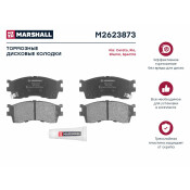 Колодки тормозные дисковые Marshall, передние, комплект на ось (4 шт), арт. M2623873