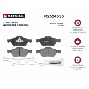 Колодки тормозные дисковые Marshall, передние, комплект на ось (4 шт), арт. M2624535
