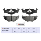 Колодки тормозные дисковые Marshall, передние, комплект на ось (4 шт), арт. M2621865