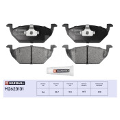 Колодки тормозные дисковые Marshall, передние, комплект на ось (4 шт), арт. M2623131
