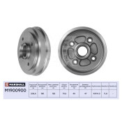 Барабан тормозной Marshall, для Chevrolet Spark II, Daewoo Matiz, арт. M1900900