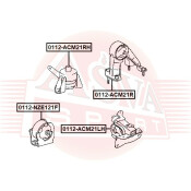 Подушка двигателя | перед лев Asva, арт. 0112-ACM21LH