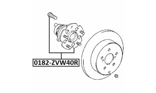 Ступица колеса Febest, задняя, арт. 0182-ZVW40R