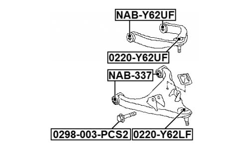 Болт (2 шт. в упаковке) Febest, арт. 0298-003-PCS2