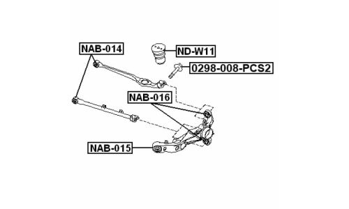 Болт (2 шт. в упаковке) Febest, арт. 0298-008-PCS2