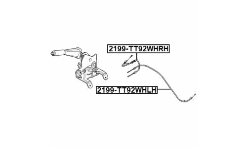 Трос ручного тормоза Febest, правый, арт. 2199-TT92WHRH