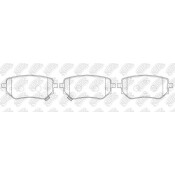 Колодки тормозные дисковые NIBK Original, задние, комплект на ось (4 шт), арт. PN0761