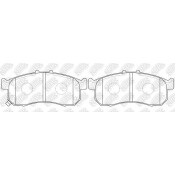 Колодки тормозные дисковые NIBK Original, передние, комплект на ось (4 шт), арт. PN8816