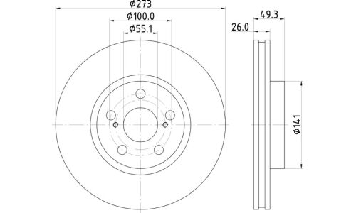 Диск тормозной Nisshinbo, арт. ND1132K